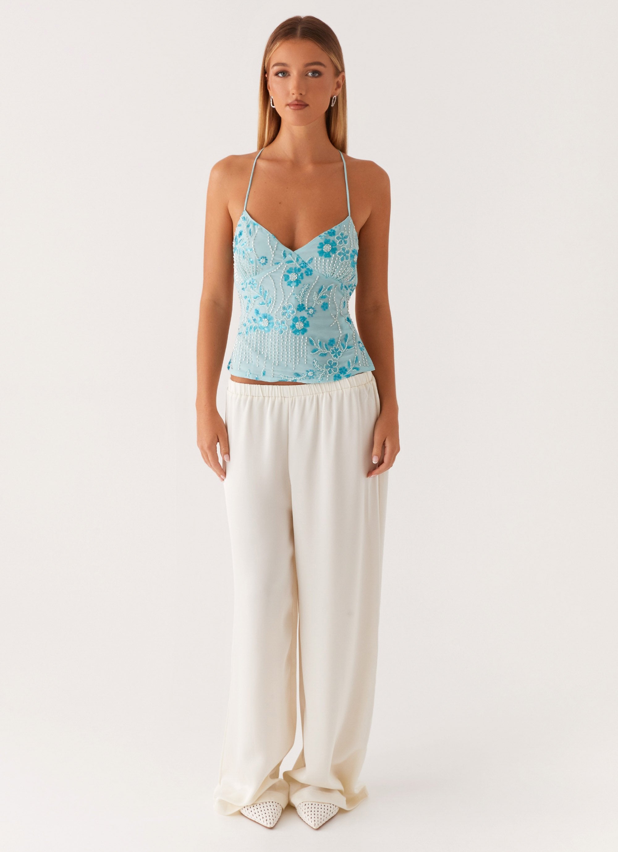 Gigi | Sequin Top Light Blue