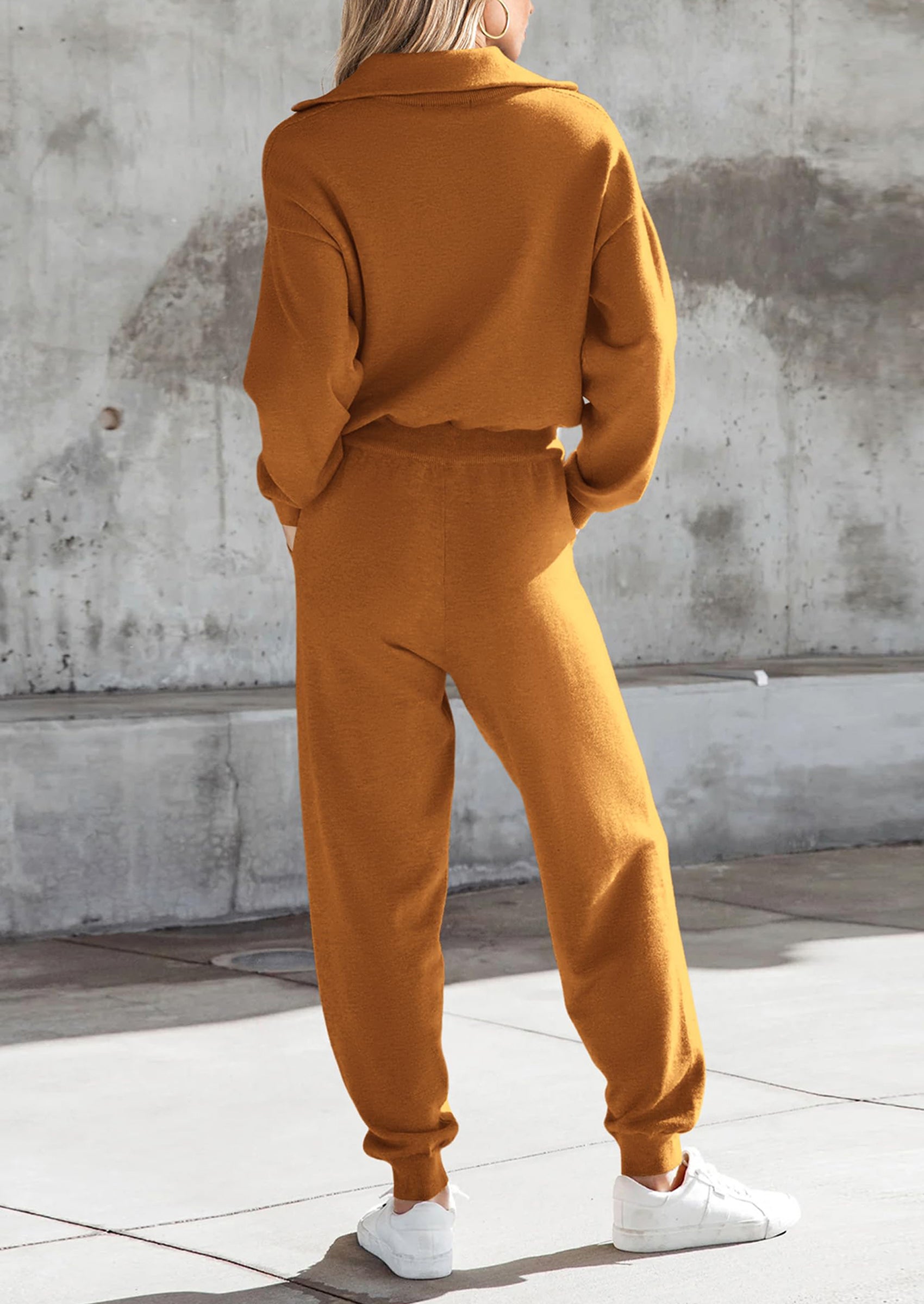 Chichi Women's 2 Piece Sweater Set Pullover Zip Up Sweatshirt Jogger Sweatpants Tracksuit Casual Outfit
