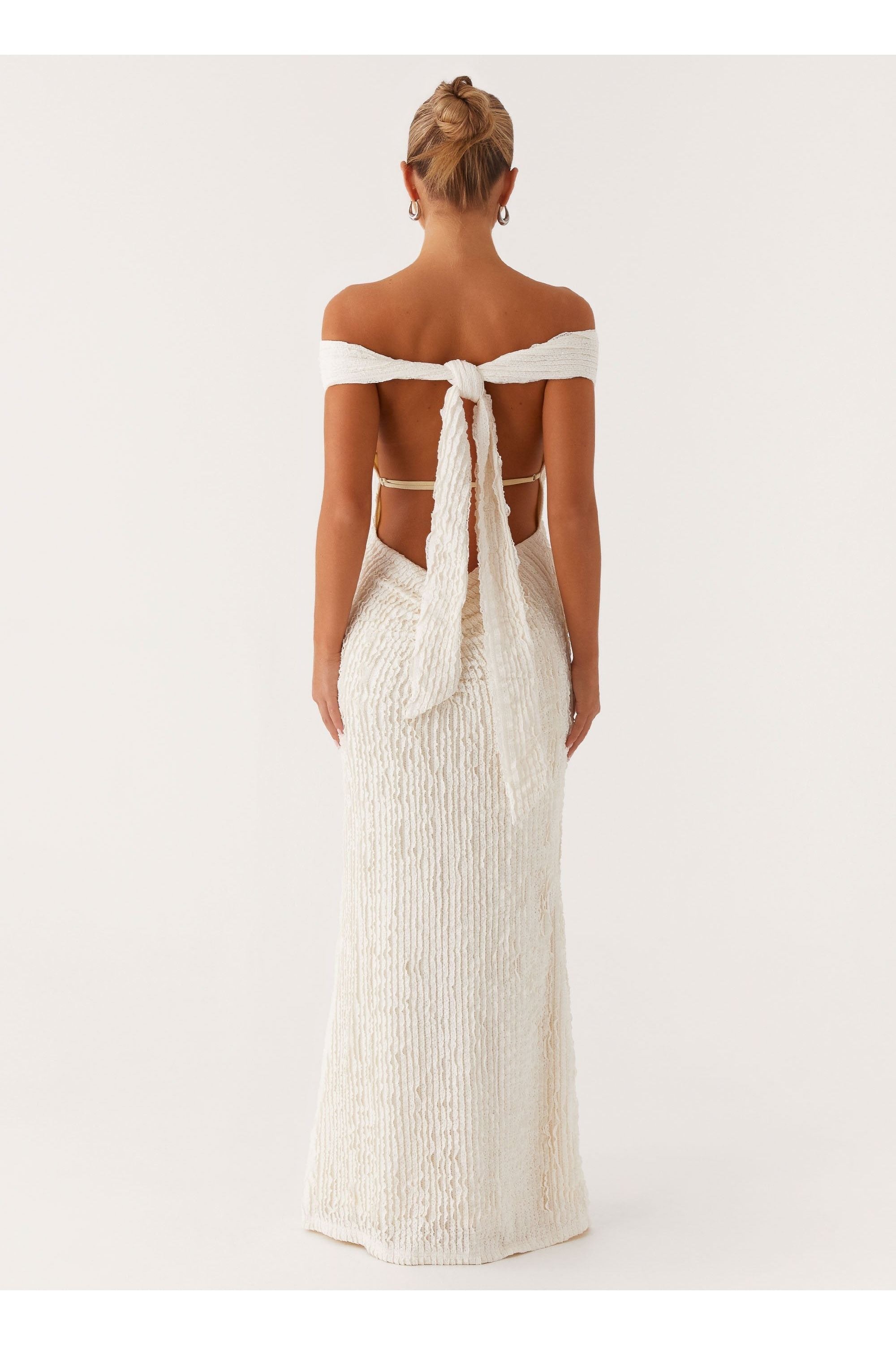 Mae | Off Shoulder Maxi Dress White