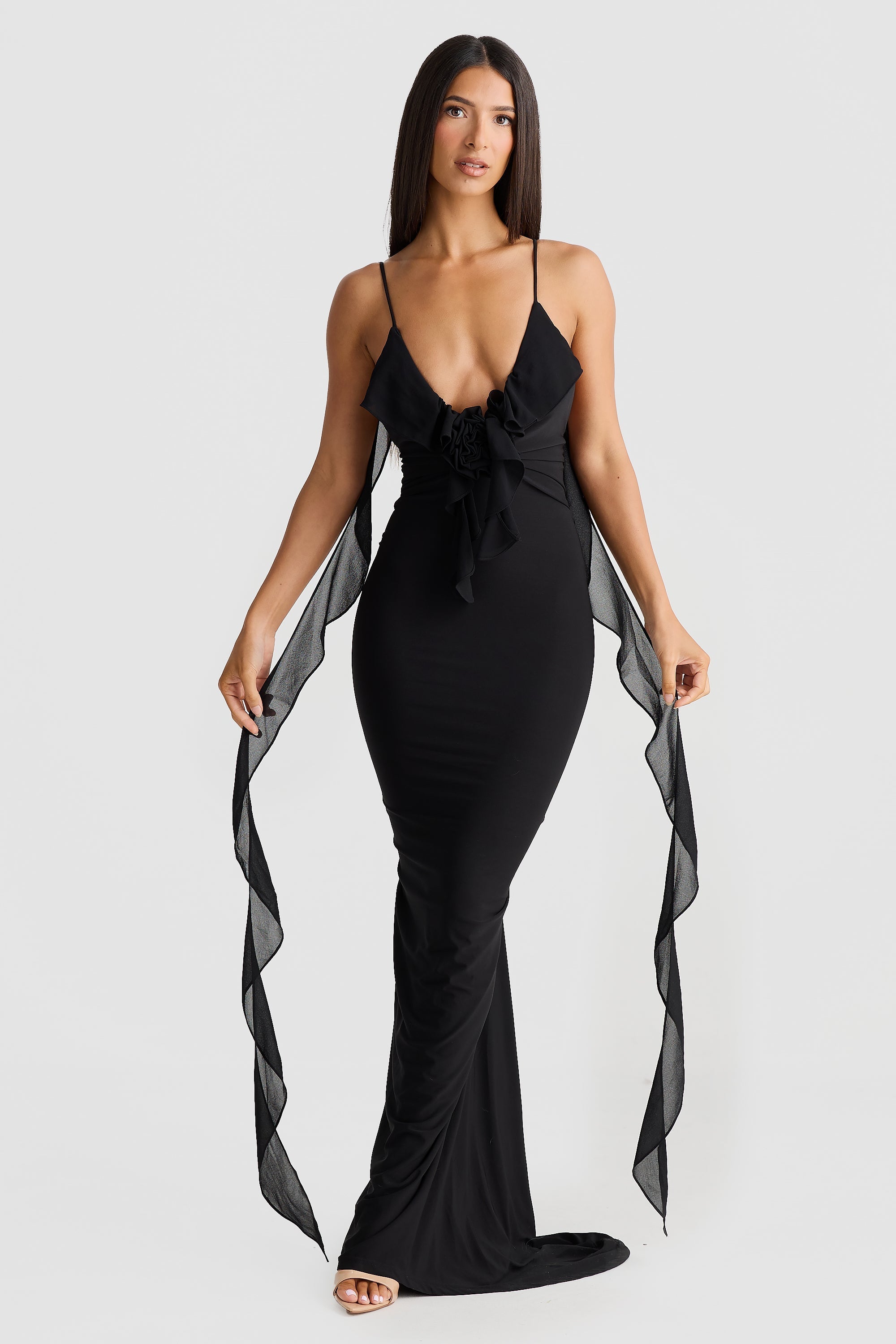Sienna | Ruffle Maxi Dress Red