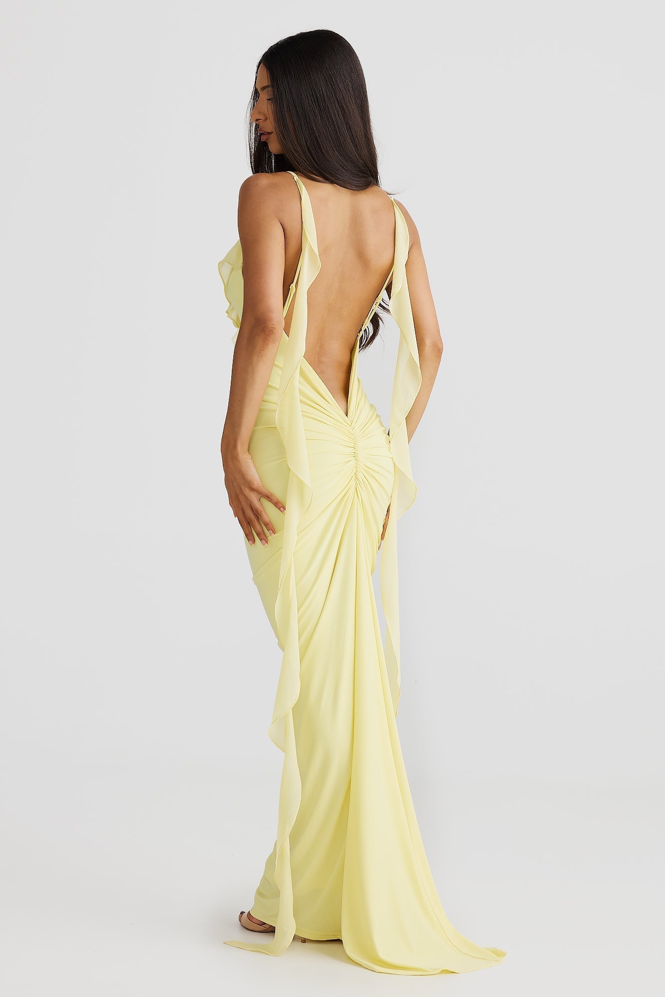 Sienna | Ruffle Maxi Dress Yellow