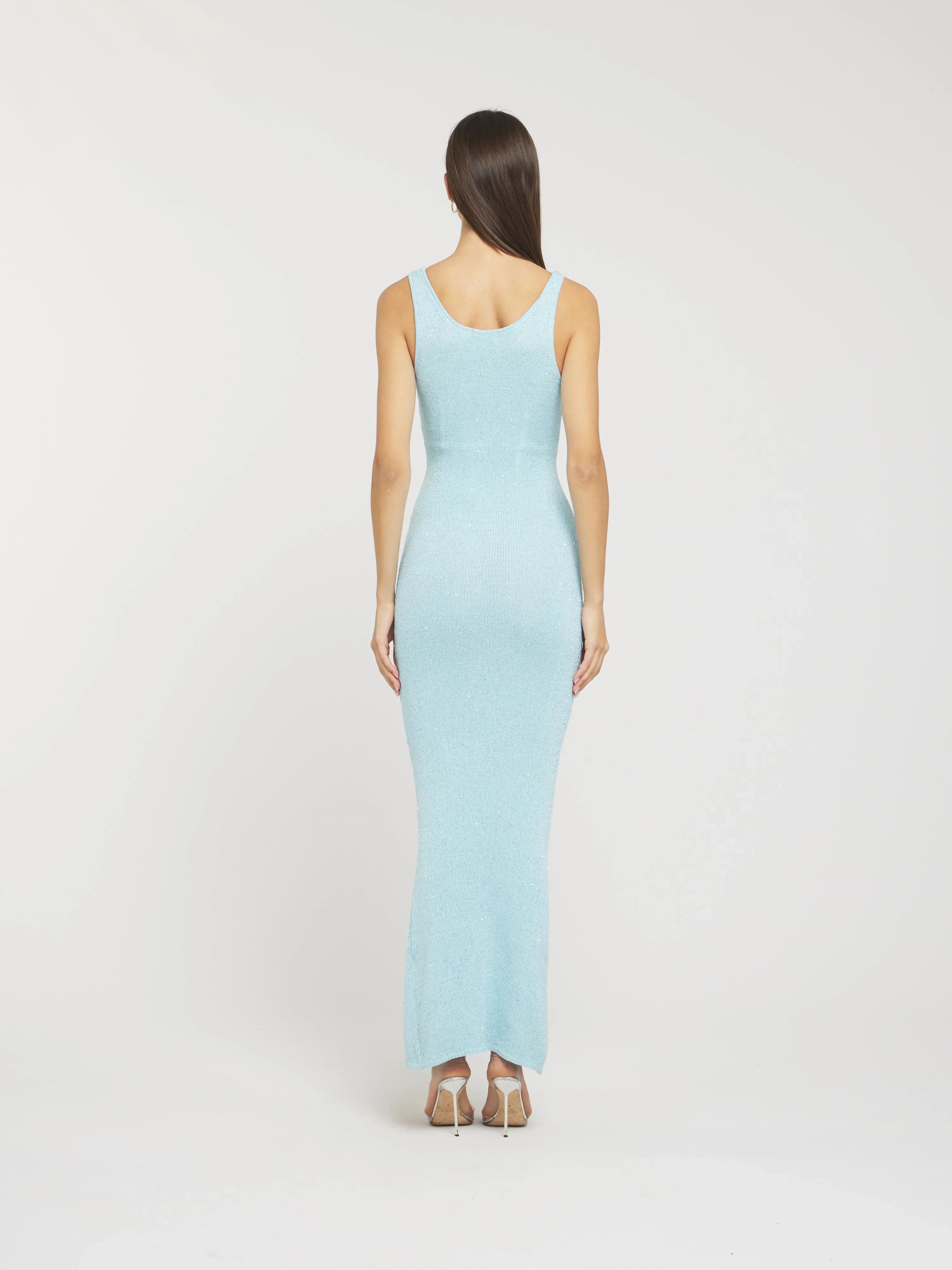 Moana | Sequin Midi Dress Light Blue
