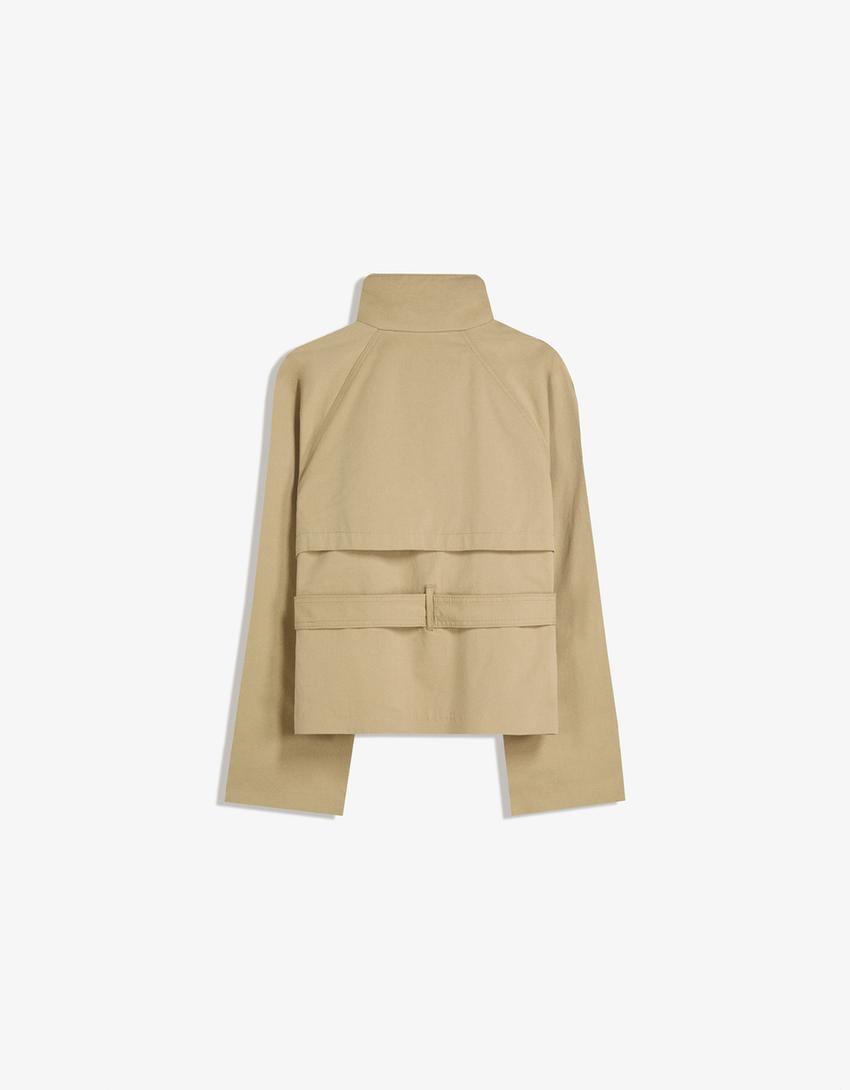 Valencia Cropped Trench Beige
