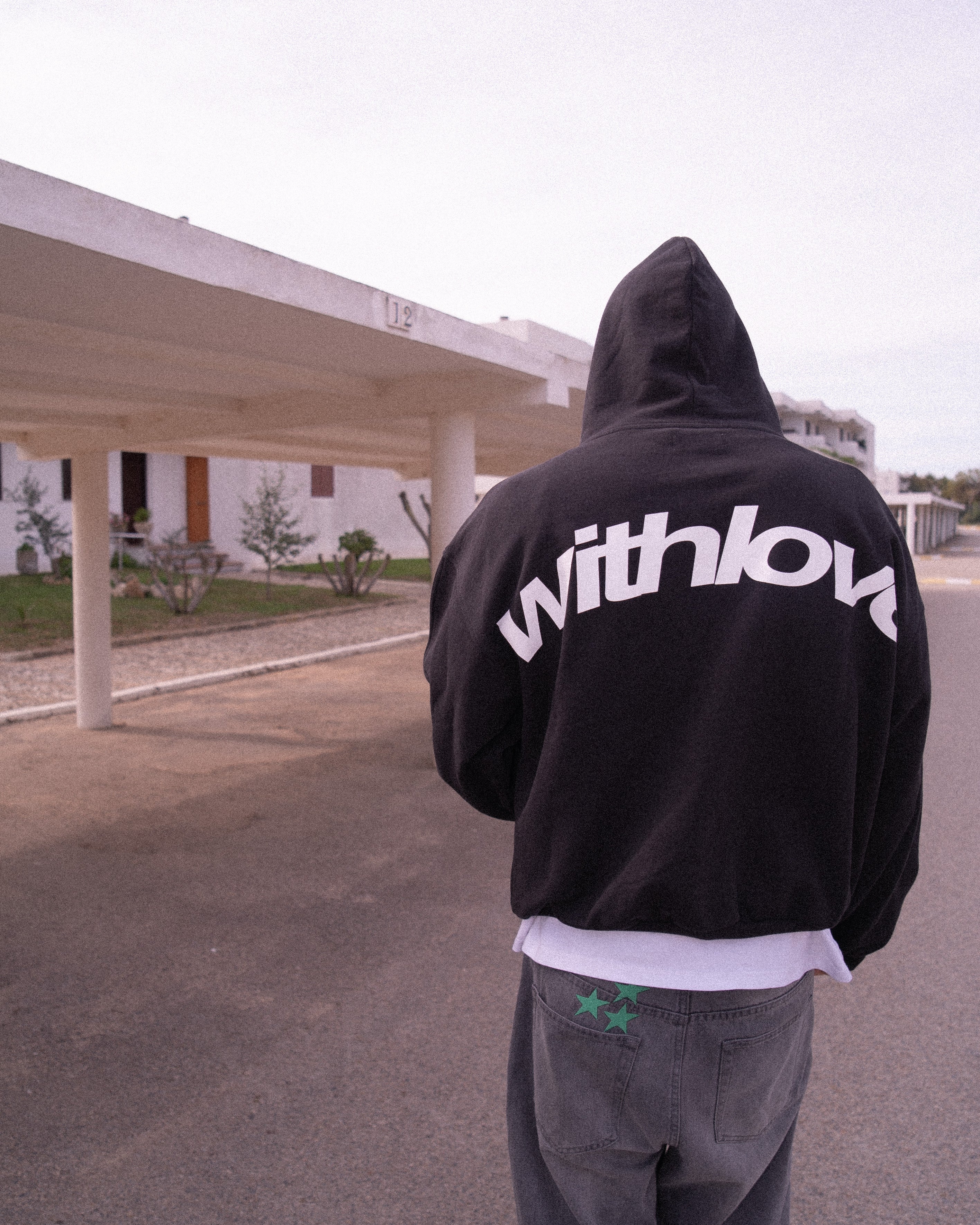 Amber | WIth Love Hoodie Black Yellow