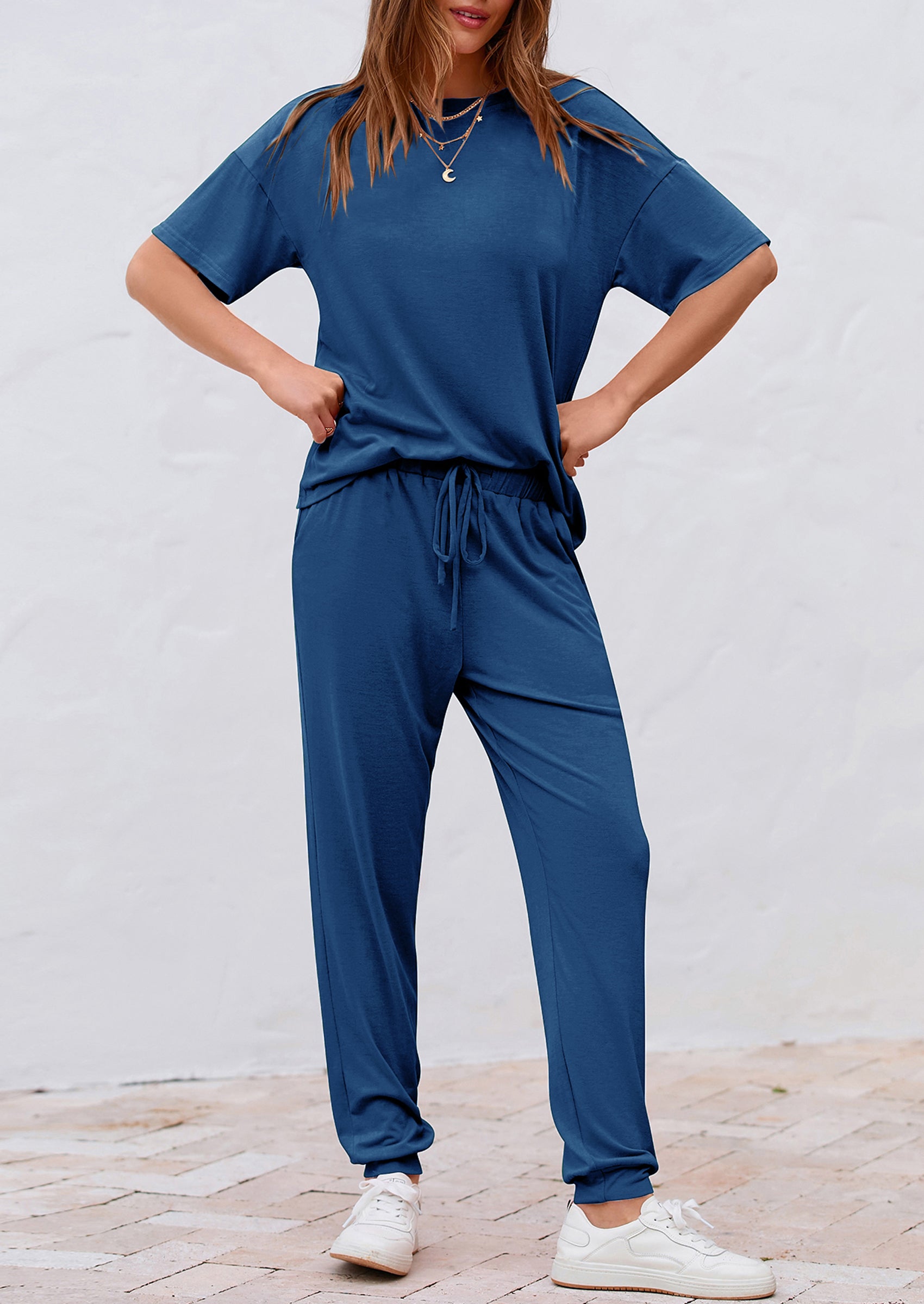 Chichi Women's Two Piece Lounge Sets Spring Summer Jogger Pants Vacation Outfits Travel Airplane Matching Clothes