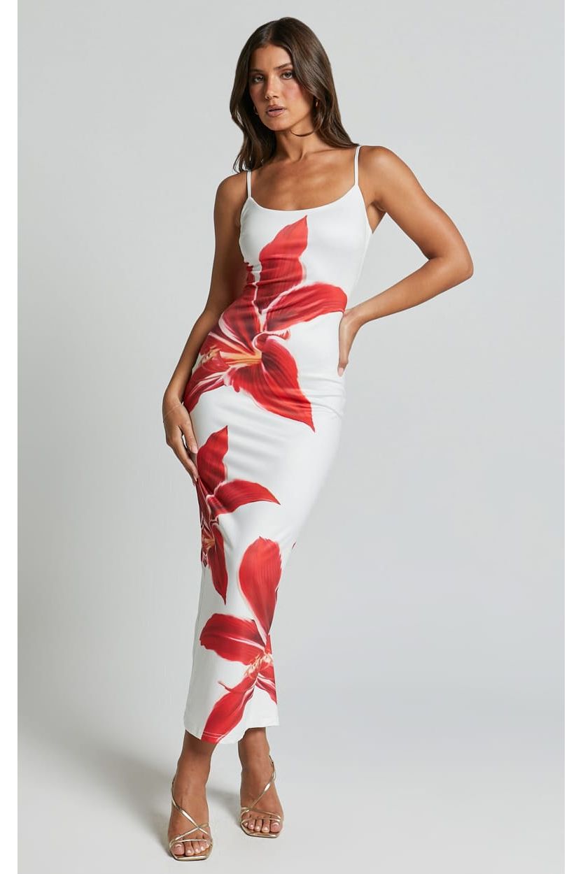 Fallona | Floral Maxi Dress White