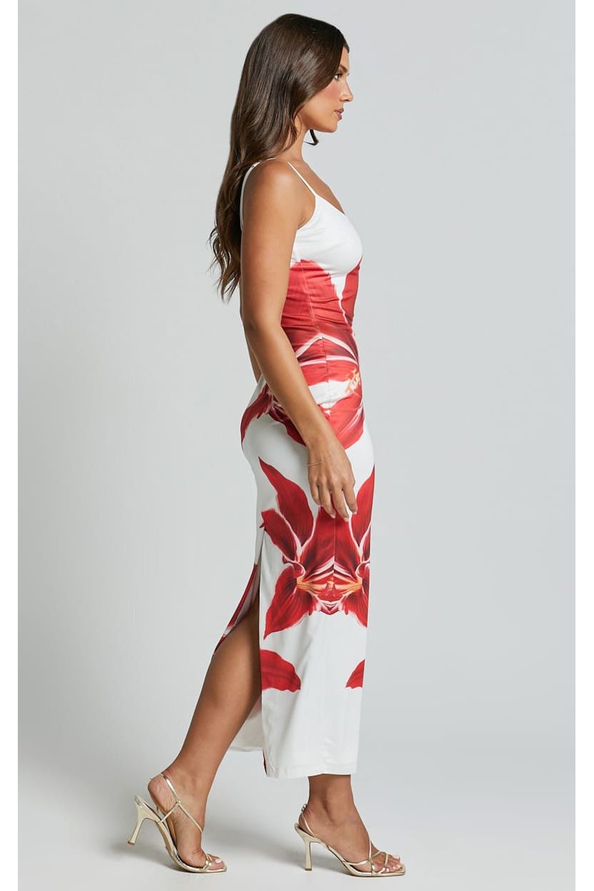 Fallona | Floral Maxi Dress White