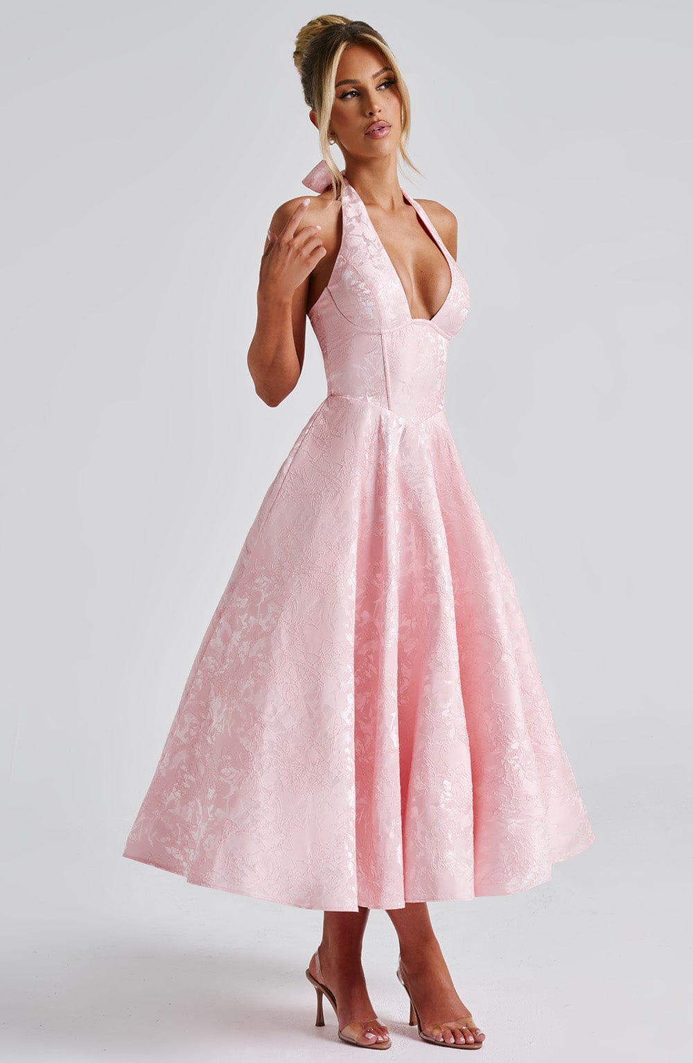 Tilly | Elegant Midi Dress Pink