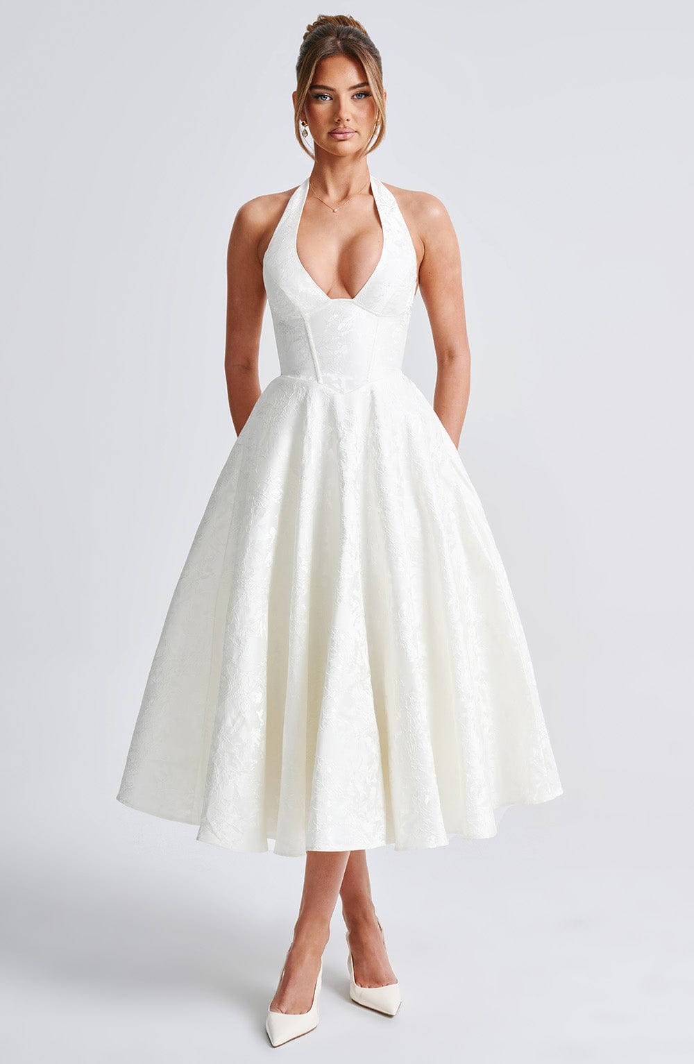 Tilly | Elegant Midi Dress White