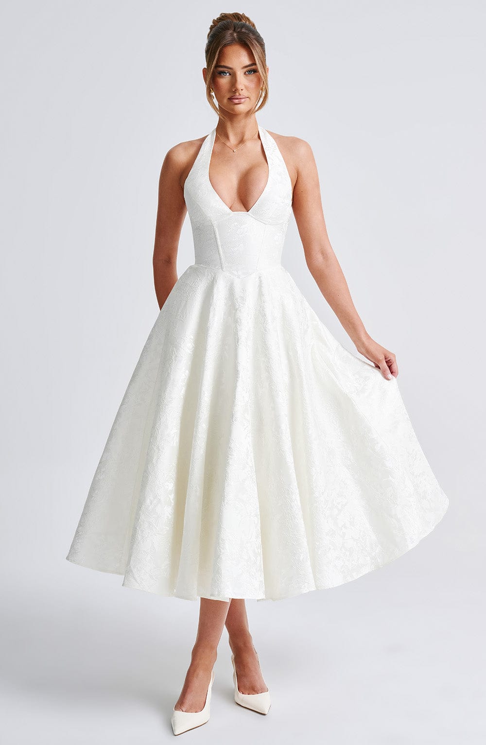 Tilly | Elegant Midi Dress White