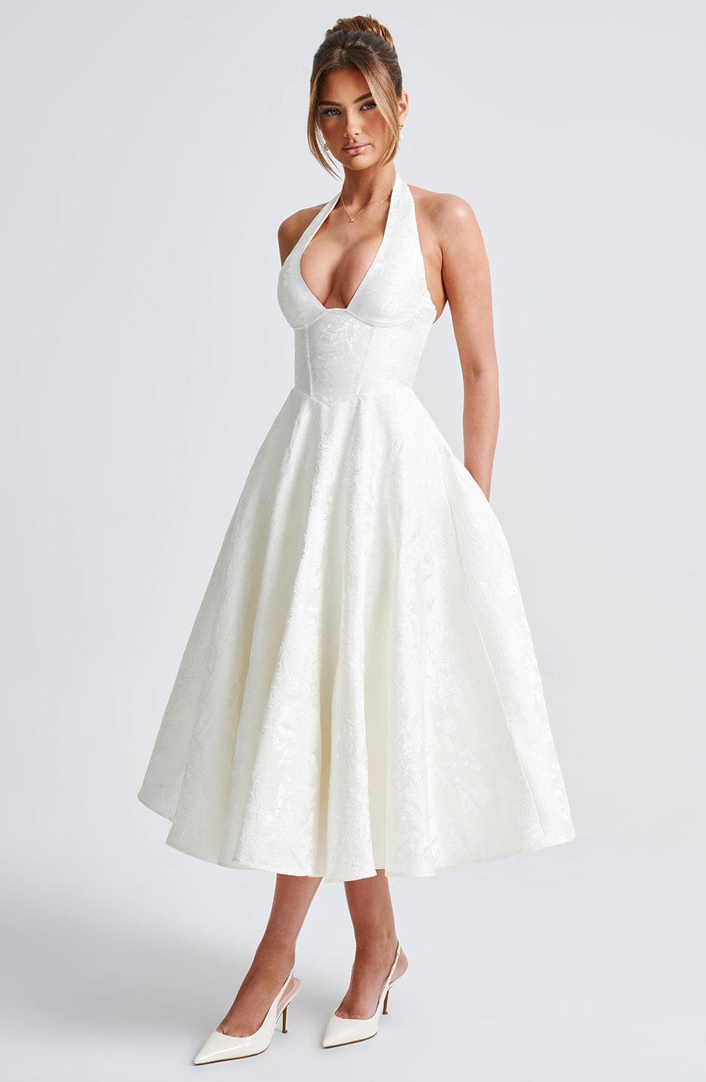 Tilly | Elegant Midi Dress White