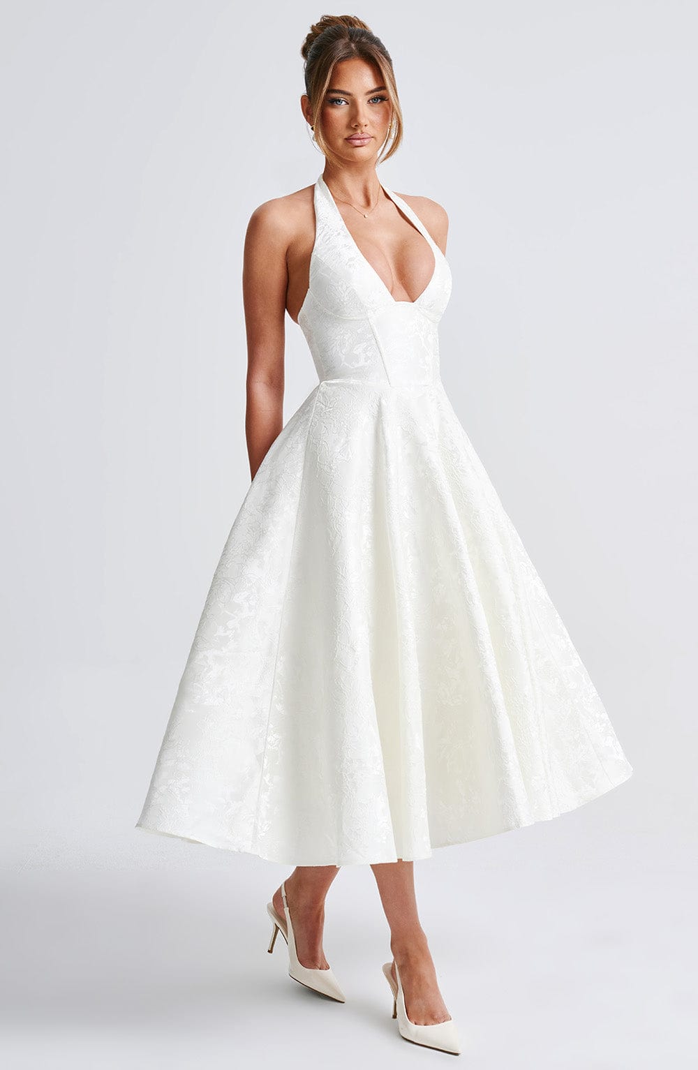 Tilly | Elegant Midi Dress White