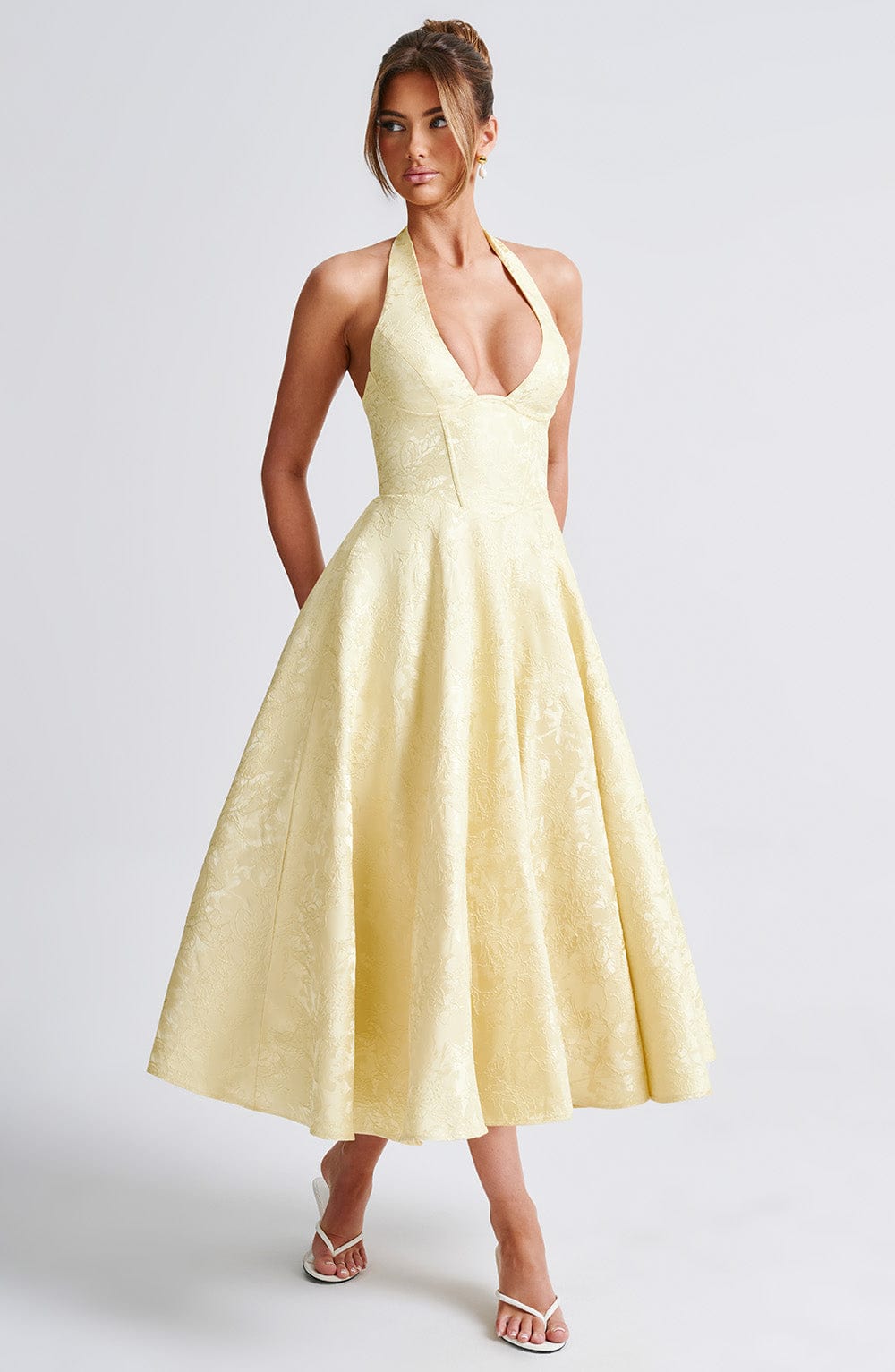 Tilly | Elegant Midi Dress Yellow