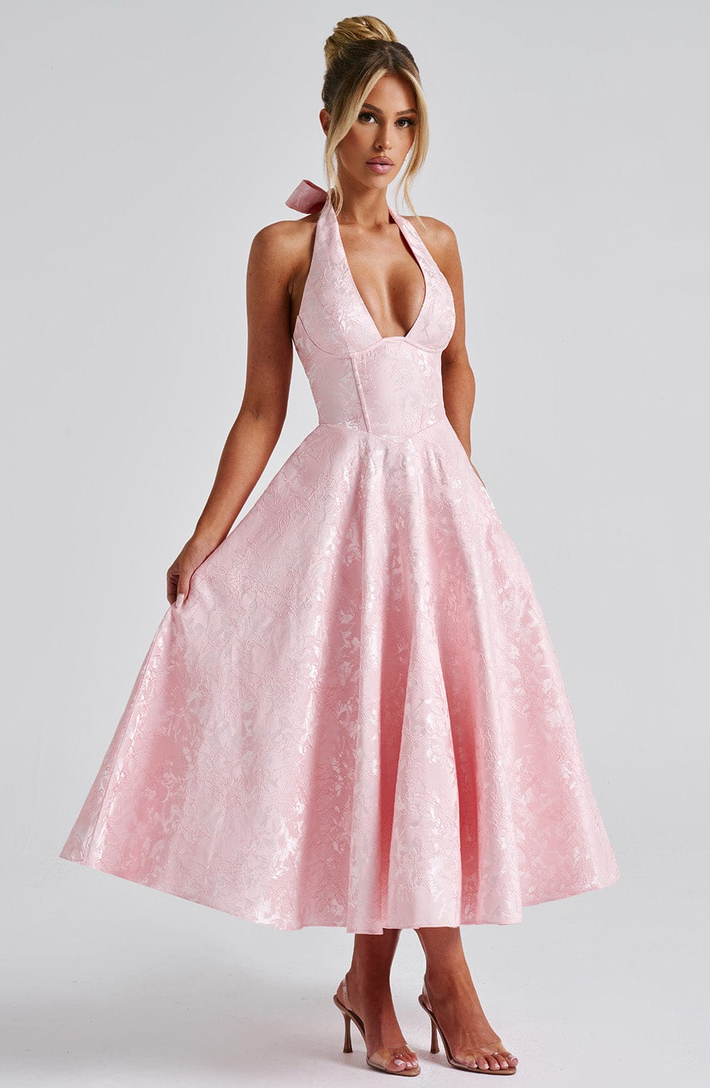 Tilly | Elegant Midi Dress Pink