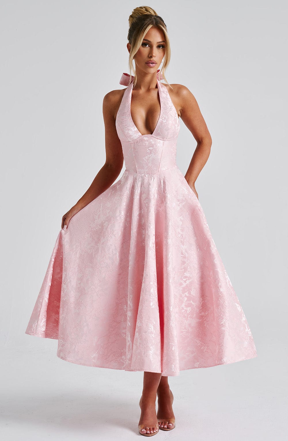 Tilly | Elegant Midi Dress Pink