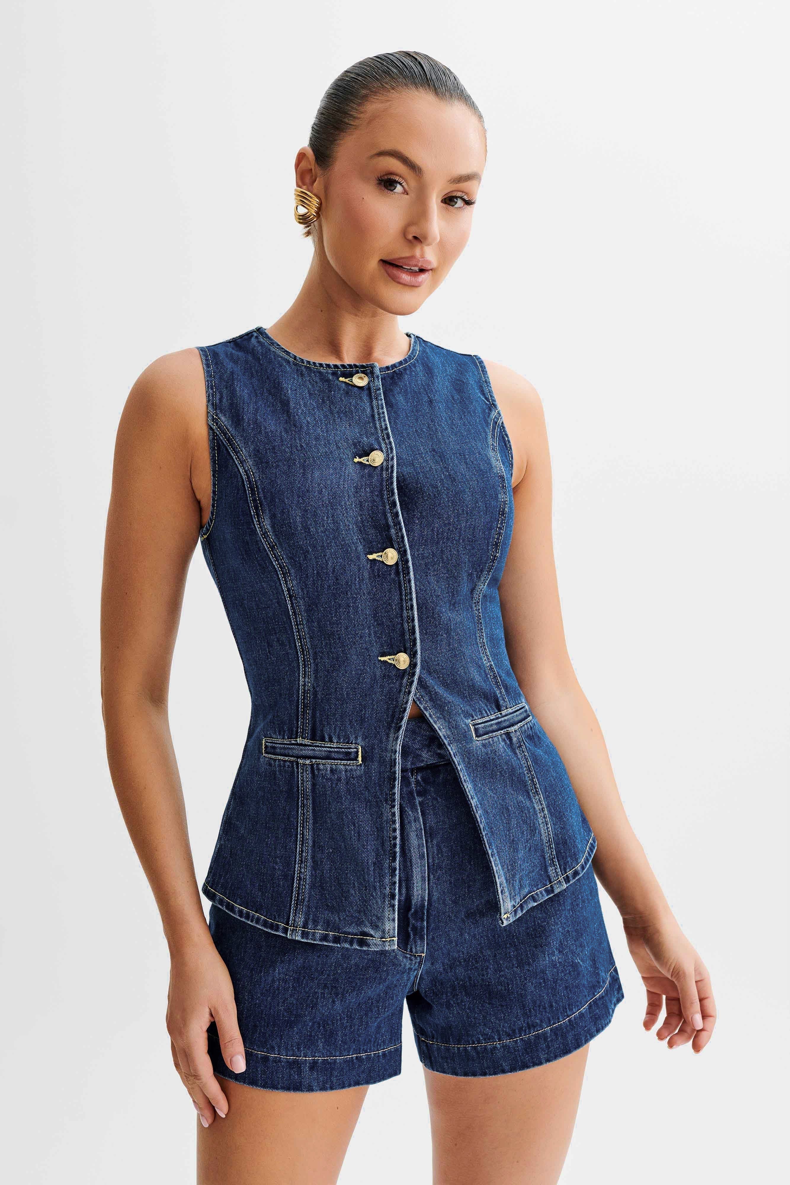 Isabeau | Denim Two-Piece Set Navy