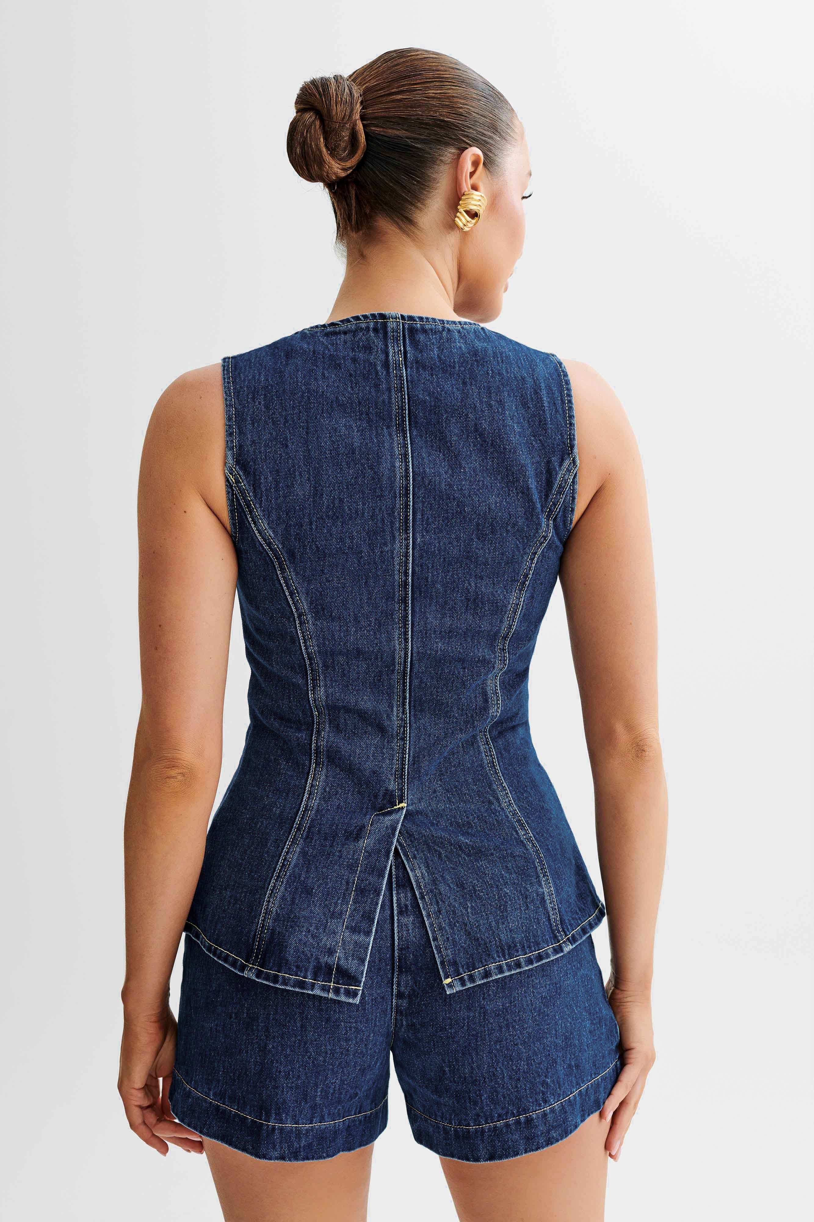 Isabeau | Denim Two-Piece Set Navy