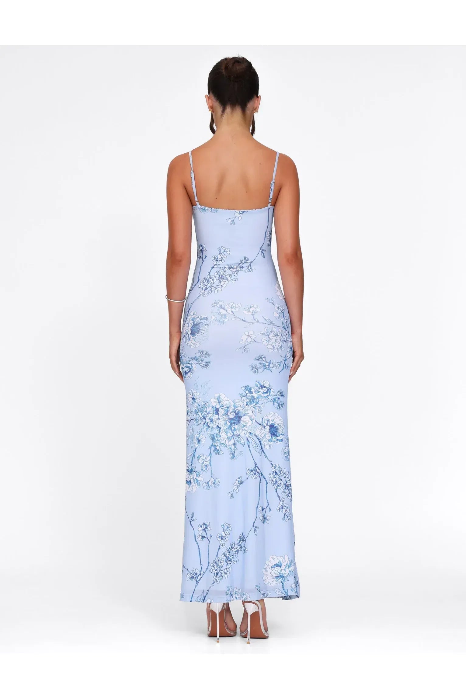 Xenia | Floral Maxi Dress Light Blue