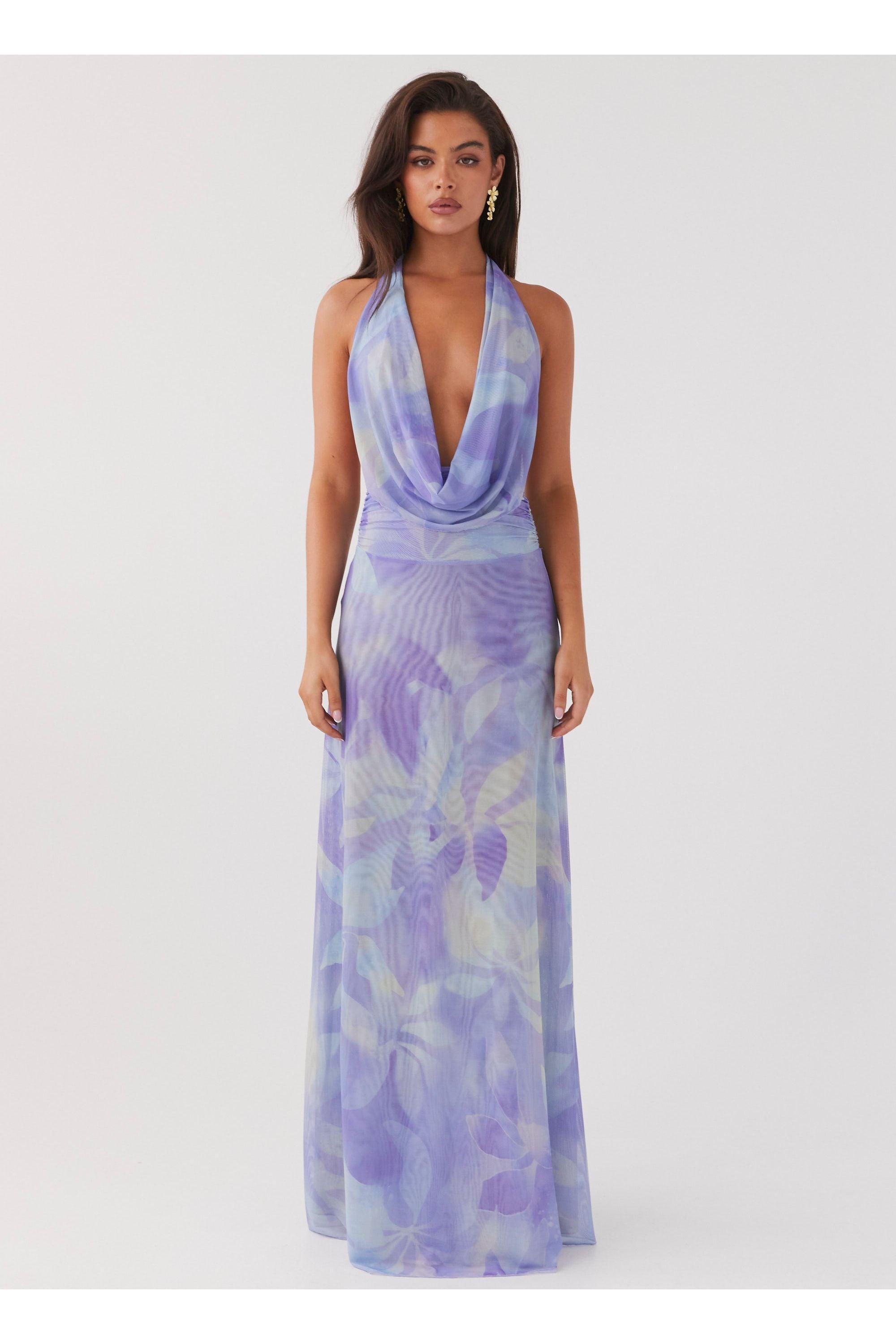 Elowen | Multicolor Maxi Dress Light Purple