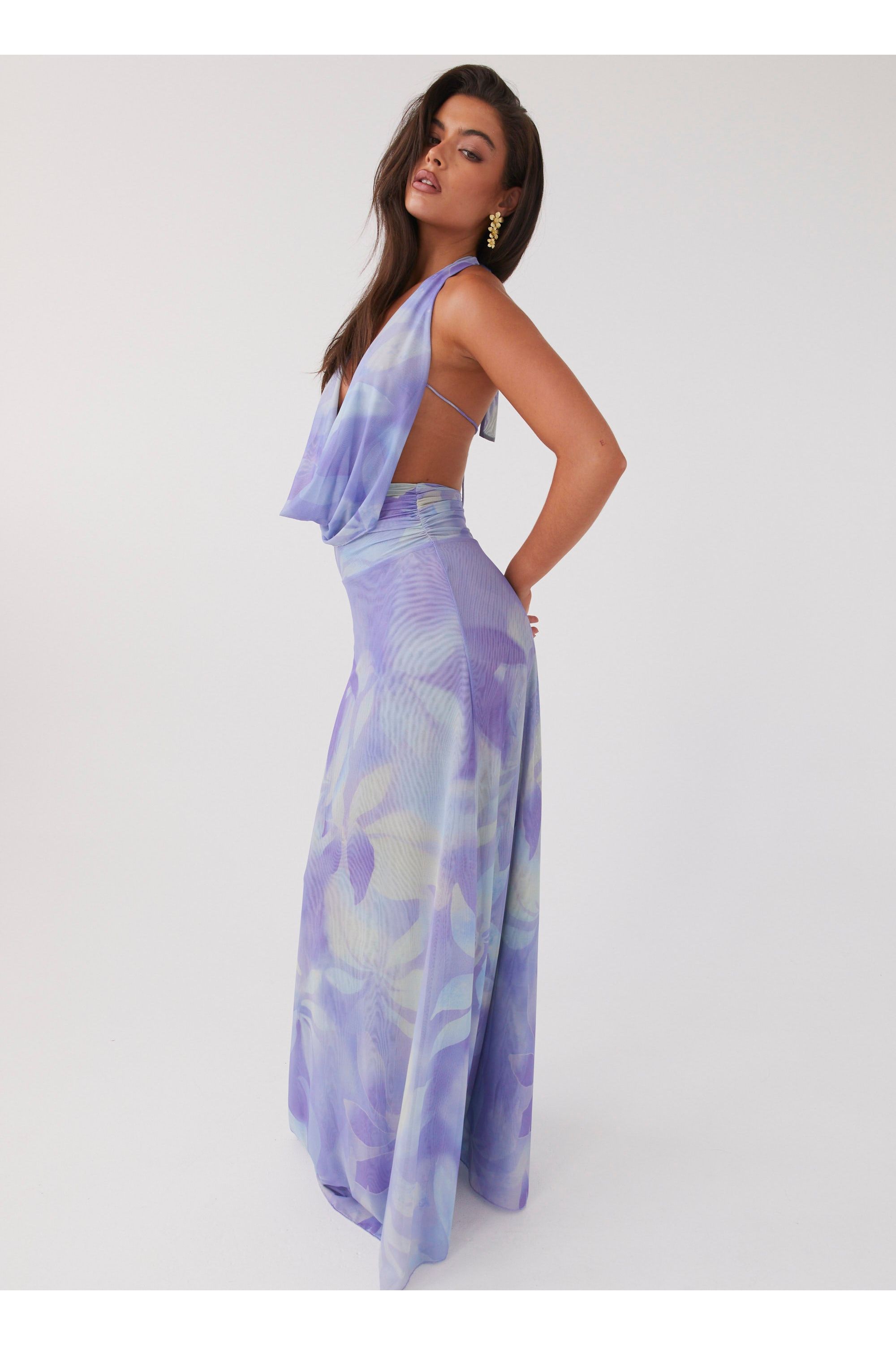 Elowen | Multicolor Maxi Dress Light Purple