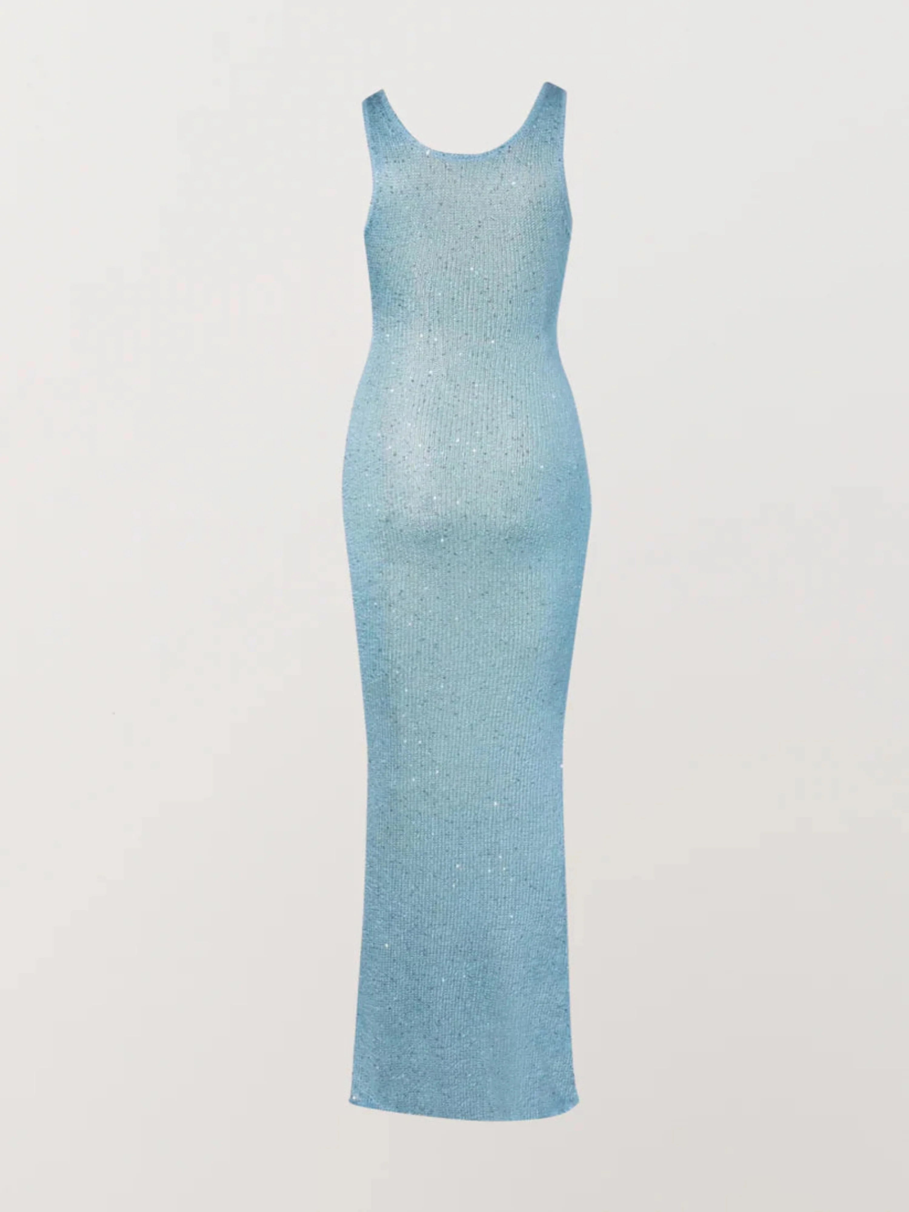 Moana | Sequin Midi Dress Light Blue