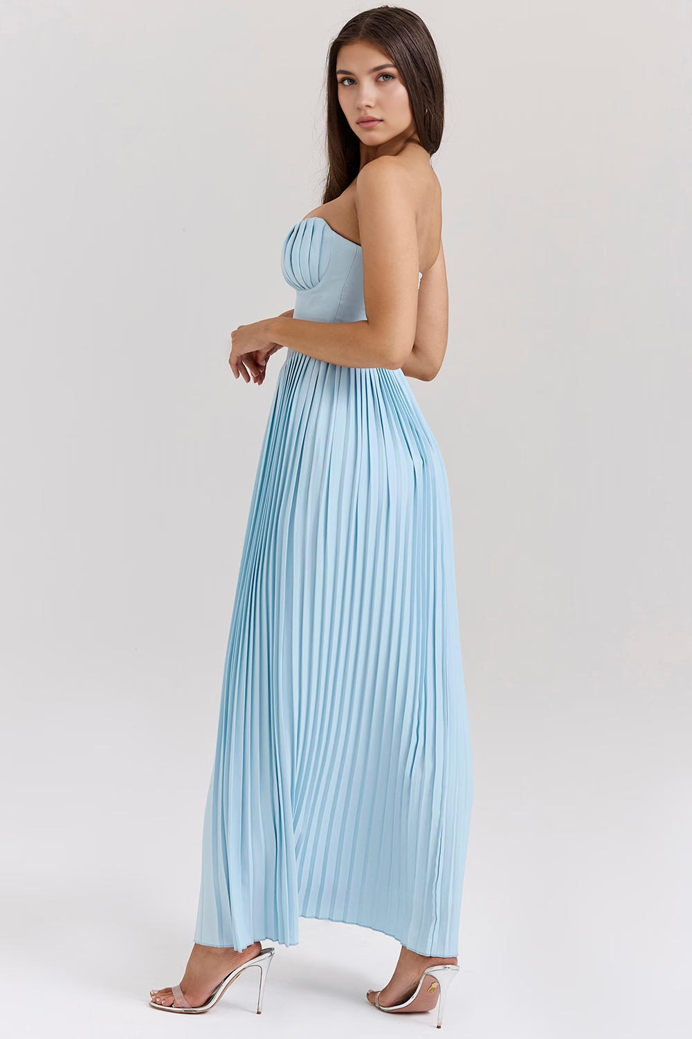 Gracie | Elegant Midi Dress Light Blue