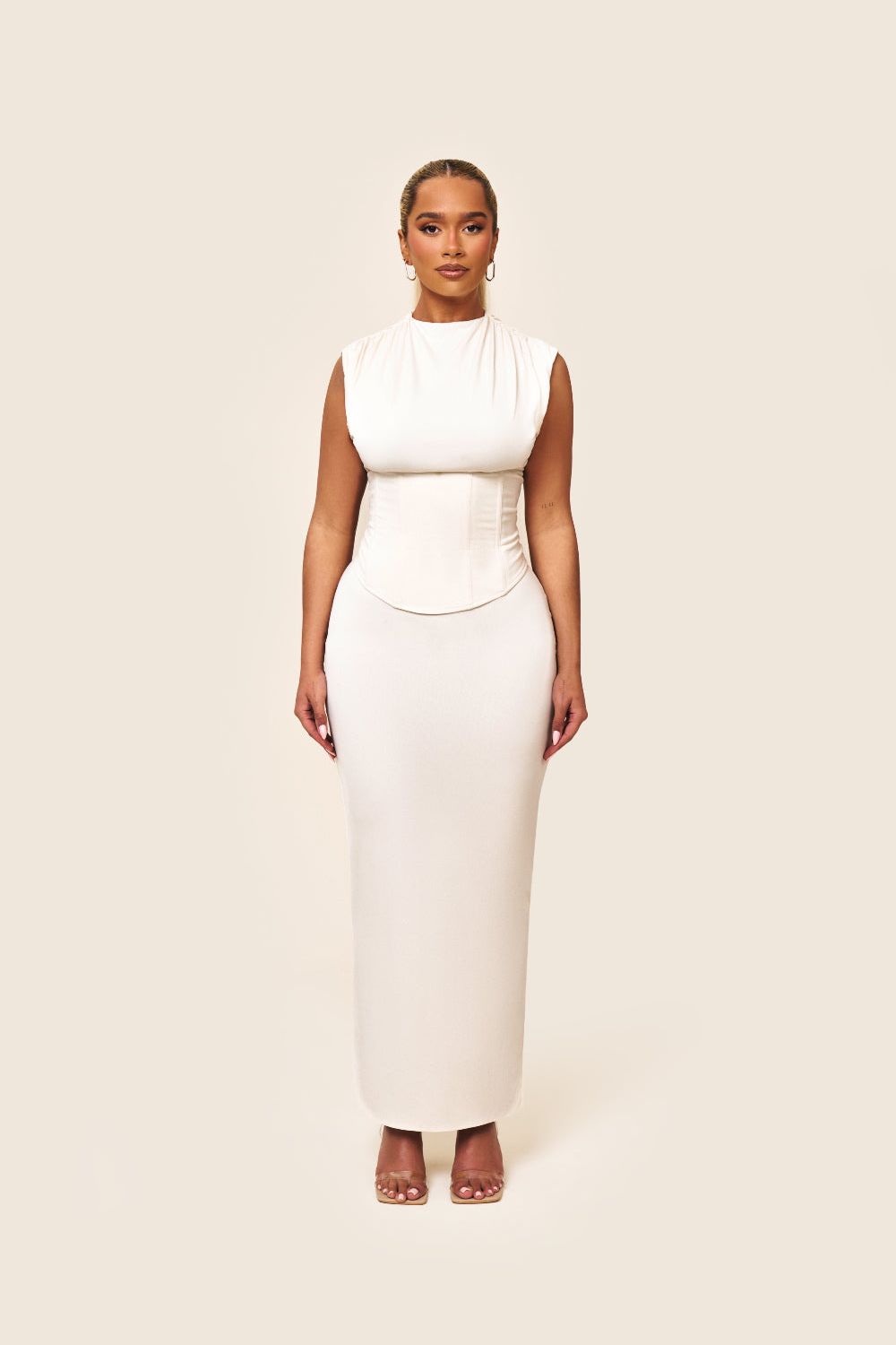 Sandra - Maxi Dress in Cream