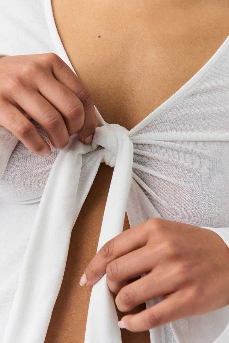 Jessalyn | Knot Tie Top White