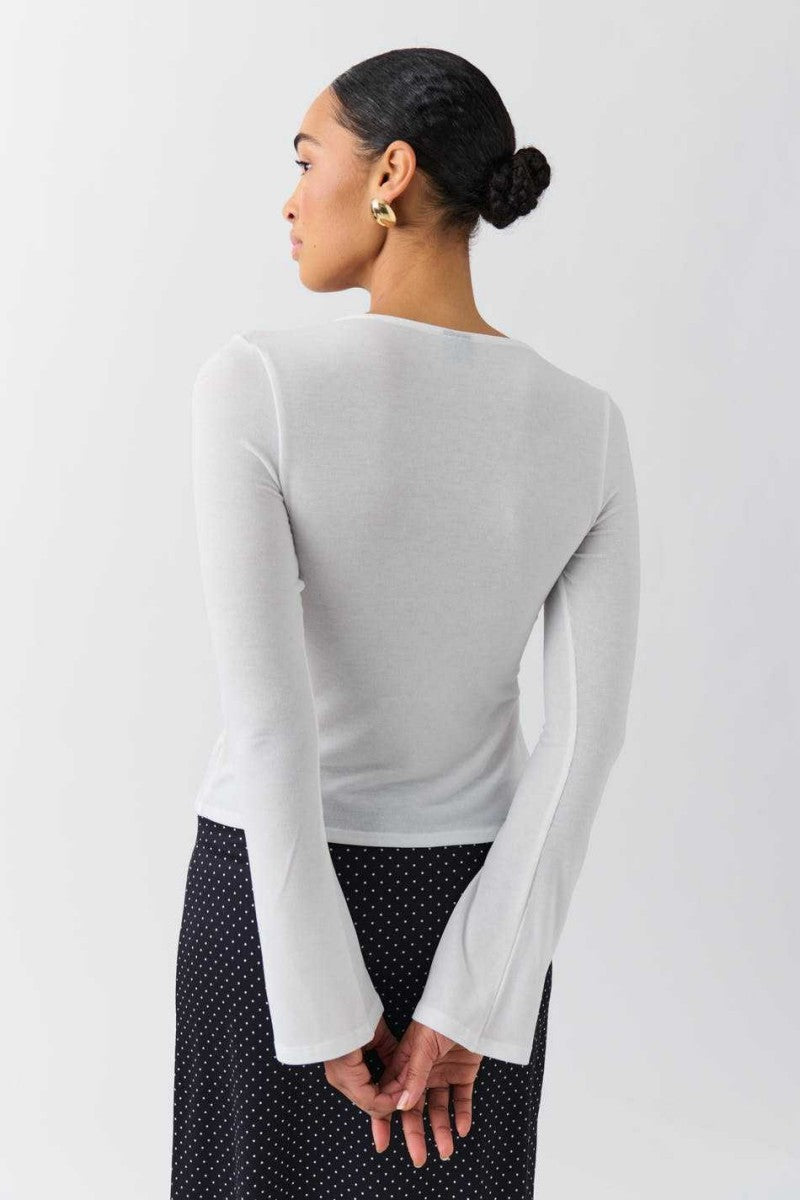 Jessalyn | Knot Tie Top White