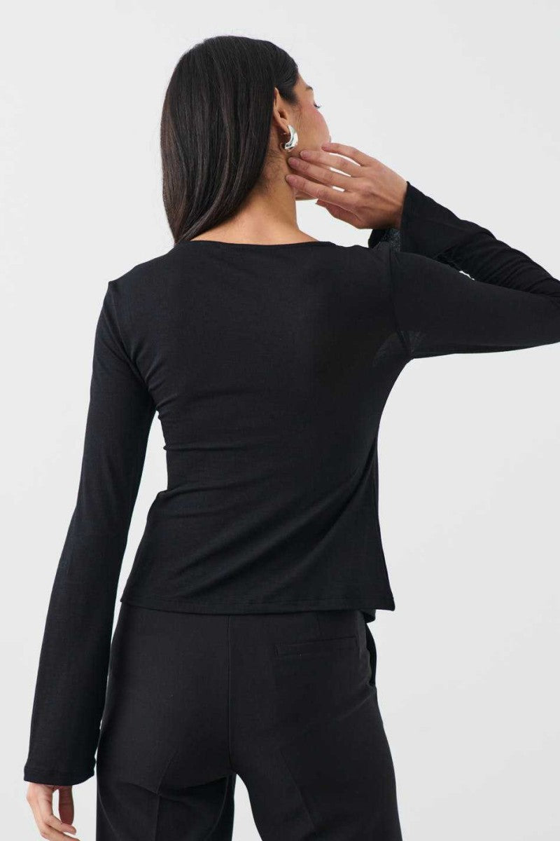 Jessalyn | Knot Tie Top Black