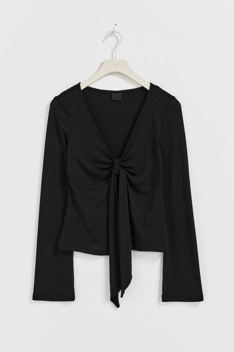 Jessalyn | Knot Tie Top Black