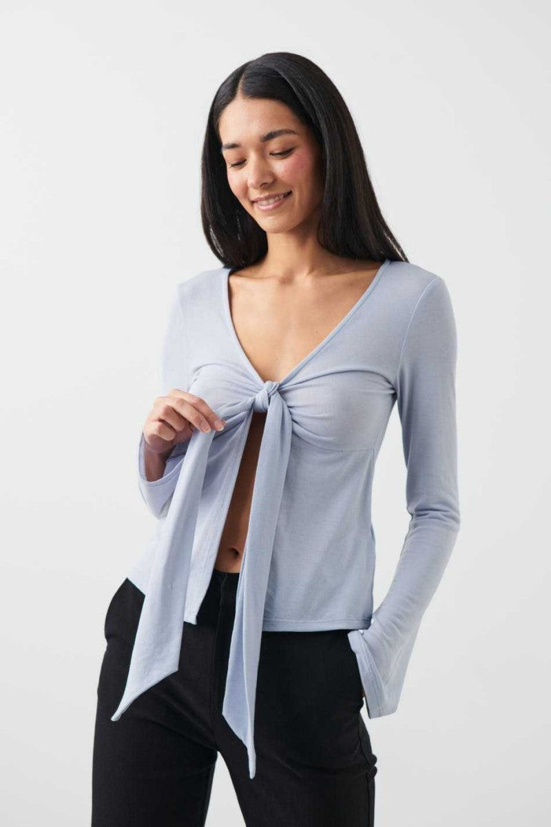 Jessalyn | Knot Tie Top Light Blue