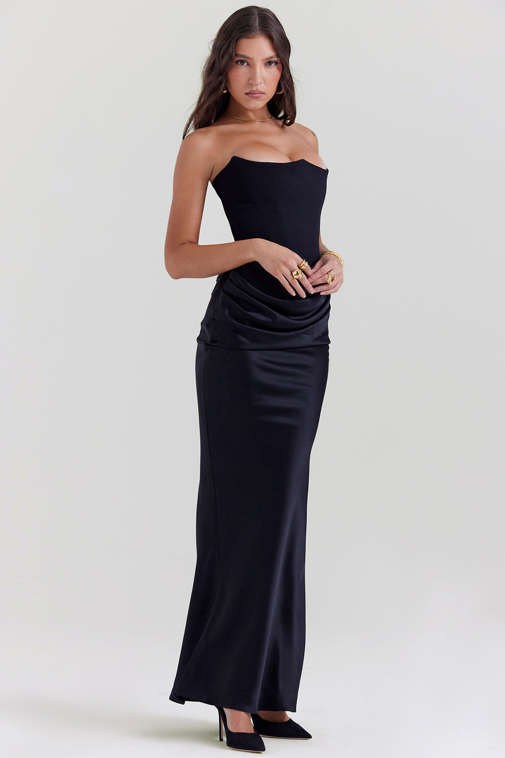 Olivia | Elegant Maxi Dress Black