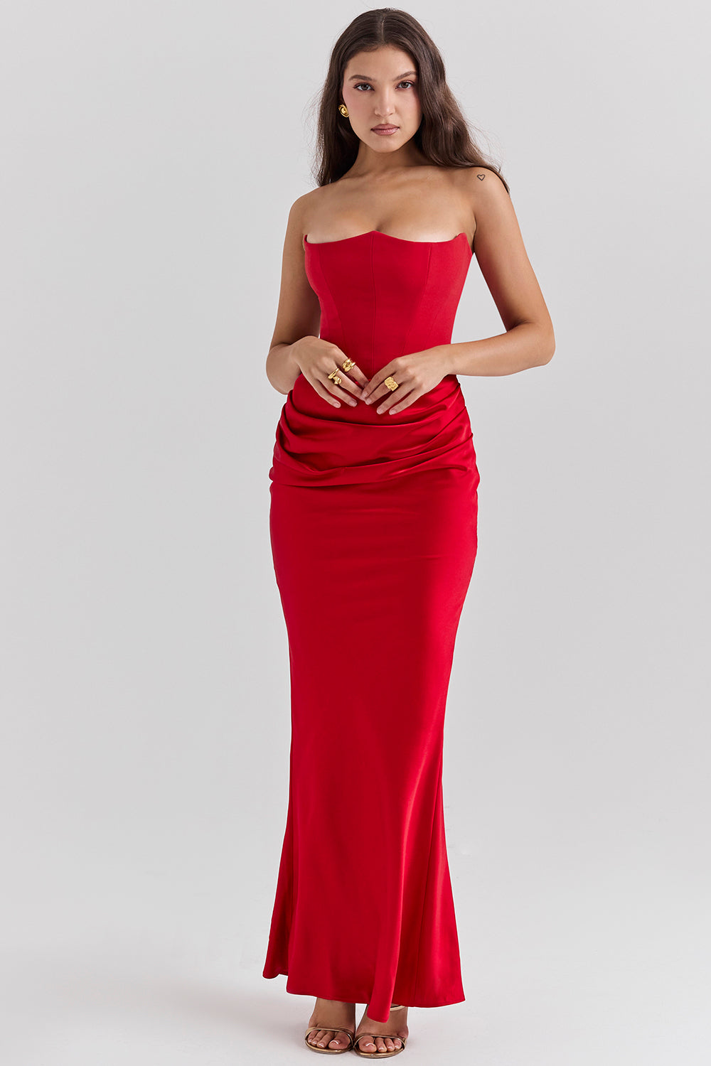 Olivia | Elegant Maxi Dress Red