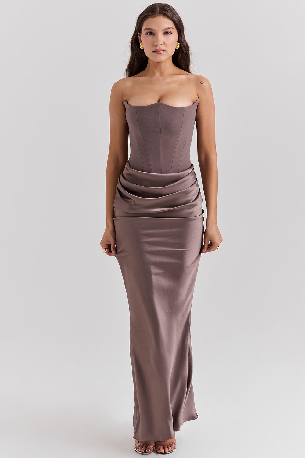 Olivia | Elegant Maxi Dress Brown