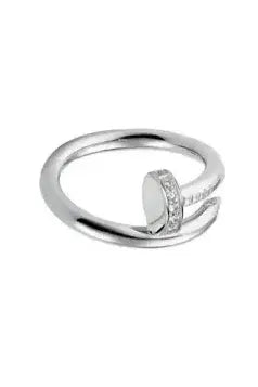 Crystal Ring Silver
