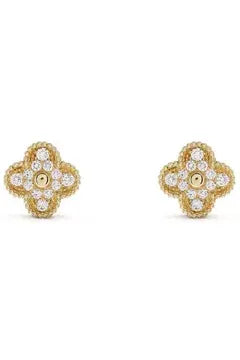 Clover Diamonds Earrings Gold