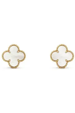 Clover Diamonds Earrings White