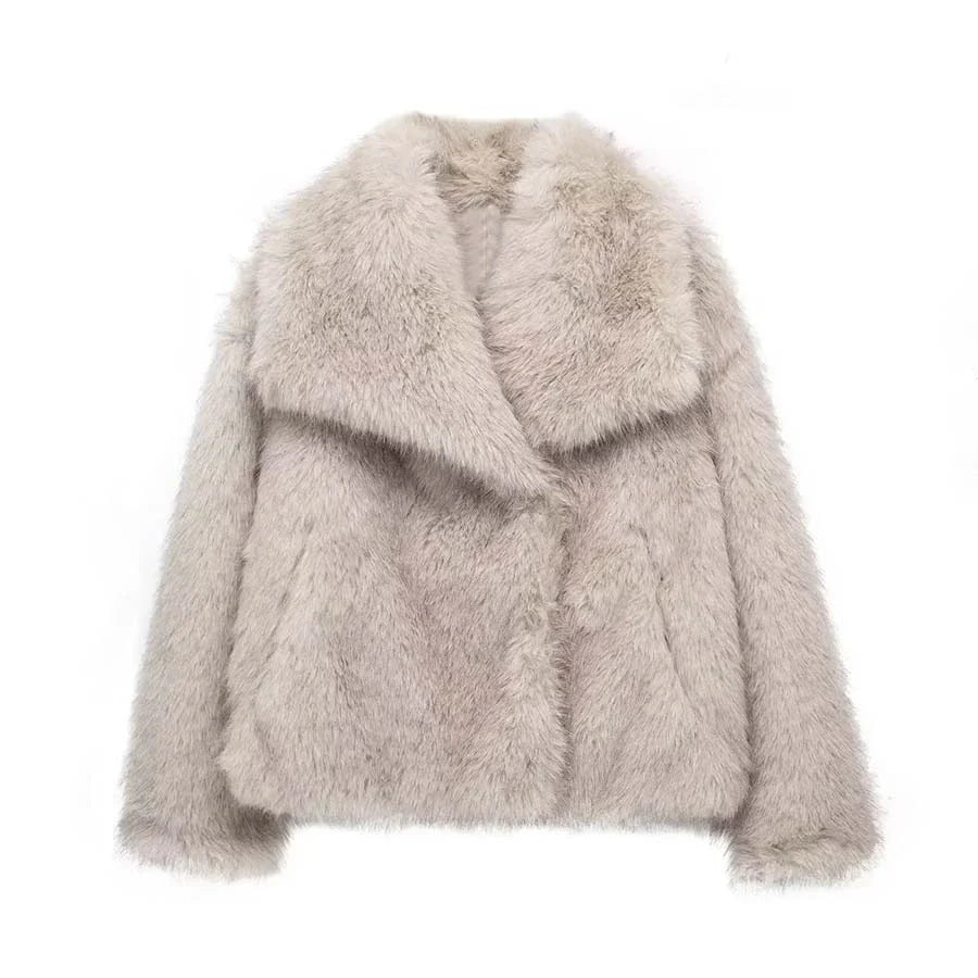 Ophelia | Faux Fur Coat Beige