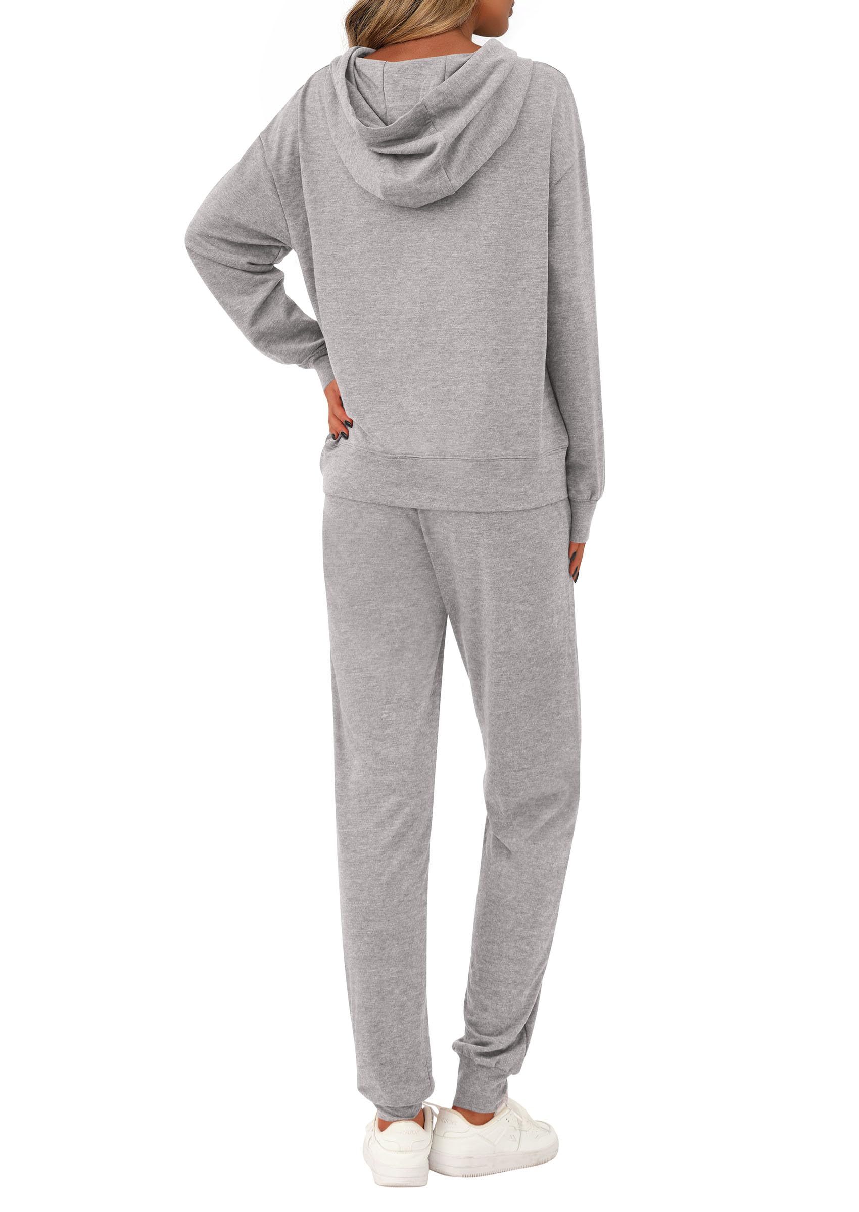 Chichi Women's Two Piece Outfits Sweatsuits Lounge Sets Hoodies Sweatshirt Joggers Sweatpants Fall Fashion Clothes Grey