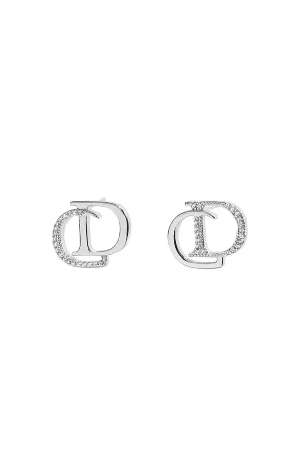 Crystal Earrings Silver