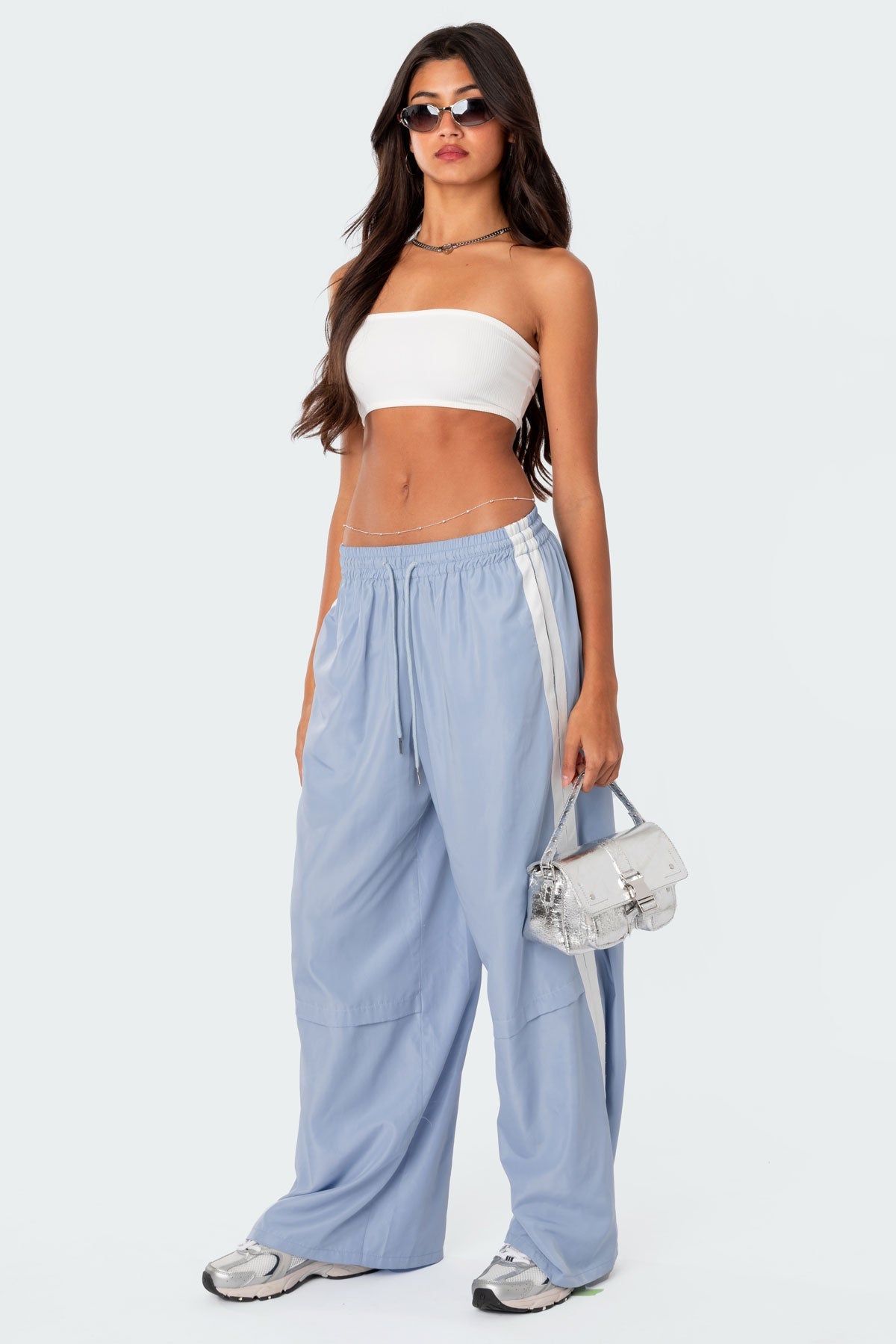 Ember | Y2K Track Pants Light Blue