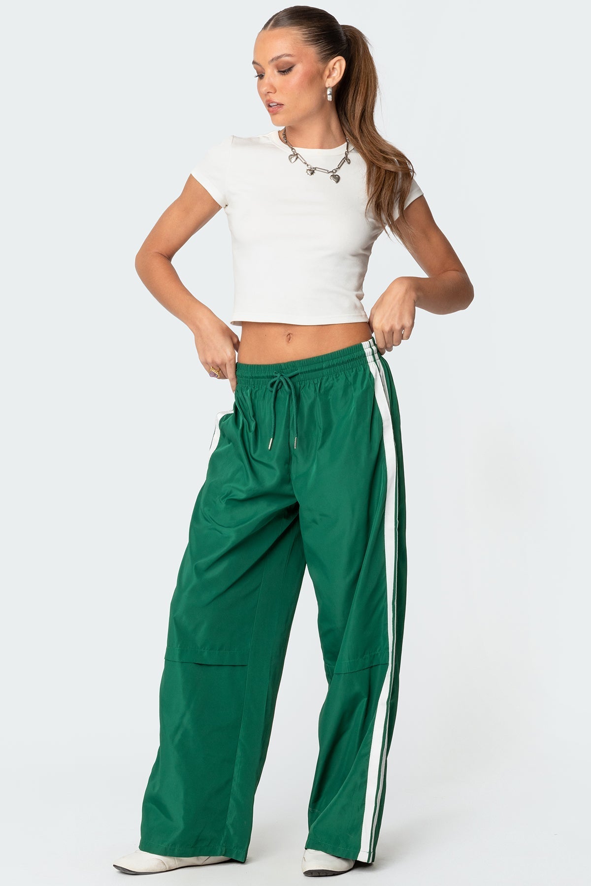 Ember | Y2K Track Pants Green