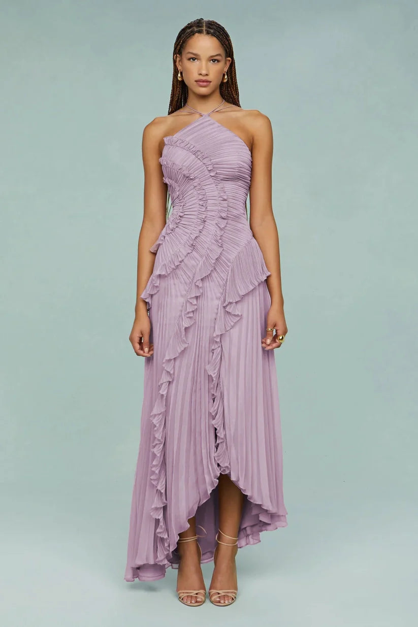 Sienna | Ruffle Maxi Dress Light Purple