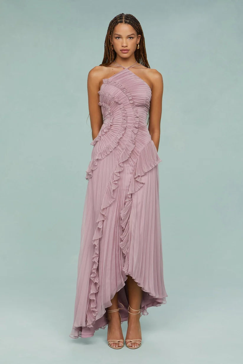 Sienna | Ruffle Maxi Dress Pink