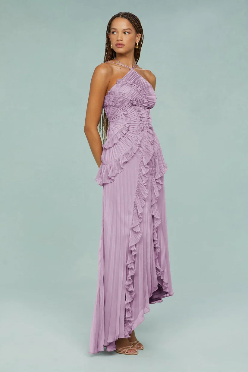 Sienna | Ruffle Maxi Dress Light Purple