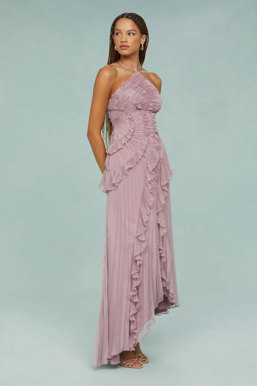 Sienna | Ruffle Maxi Dress Pink