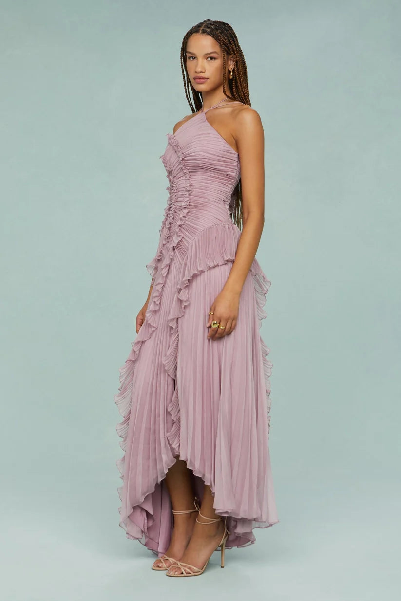 Sienna | Ruffle Maxi Dress Pink
