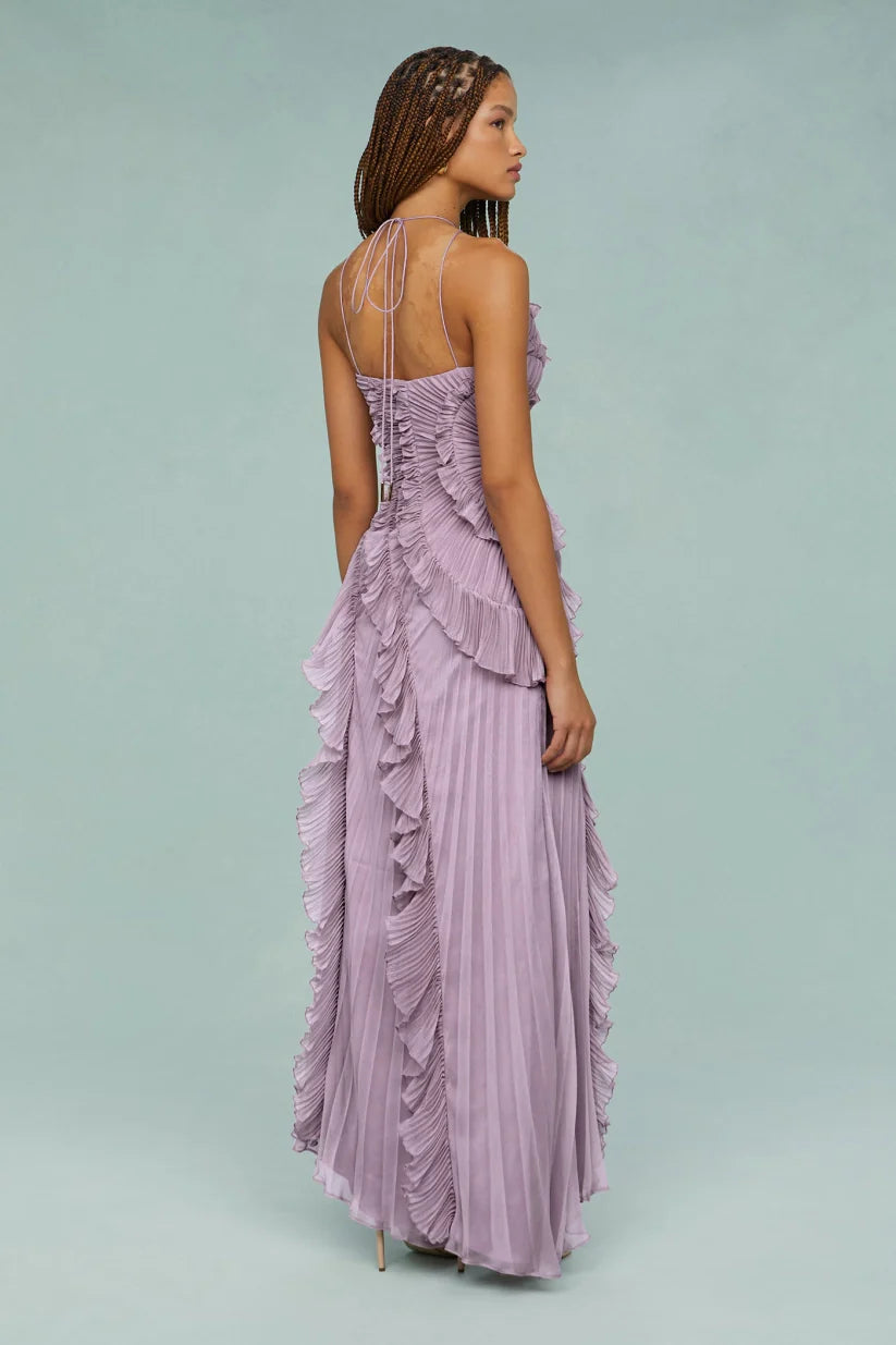 Sienna | Ruffle Maxi Dress Light Purple
