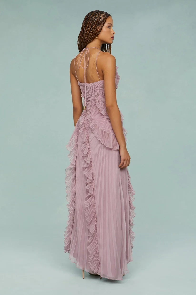 Sienna | Ruffle Maxi Dress Pink